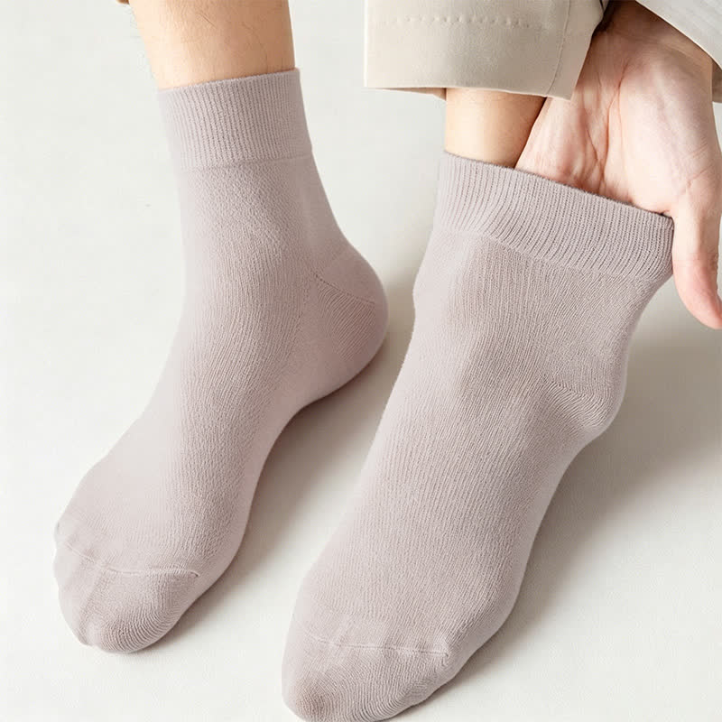 Plusock Cotton Breathable Quarter Socks(6 Pairs) - Khaki - EU45-50(US11-15) - image 12