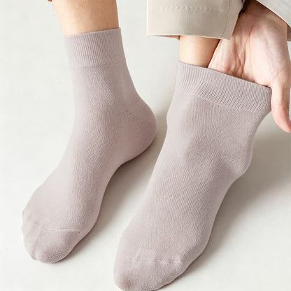 Plusock Cotton Breathable Quarter Socks(6 Pairs) - Khaki - EU45-50(US11-15) - image 12