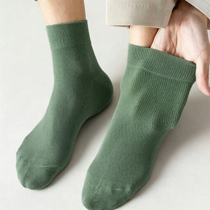 Plusock Cotton Breathable Quarter Socks(6 Pairs) - Dark Green - EU45-50(US11-15) - image 4