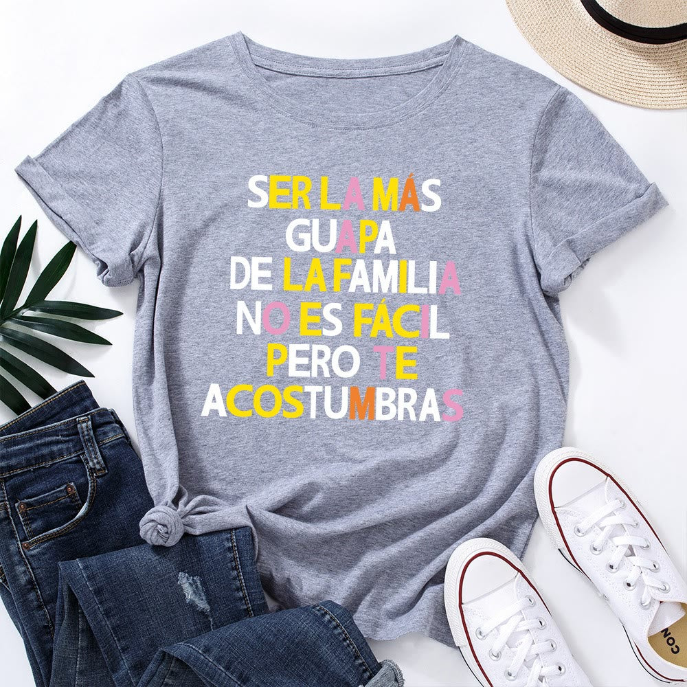 Plusock Plus Size Creative Letter Print T-shirt - Light Gray - 5XL - image 9