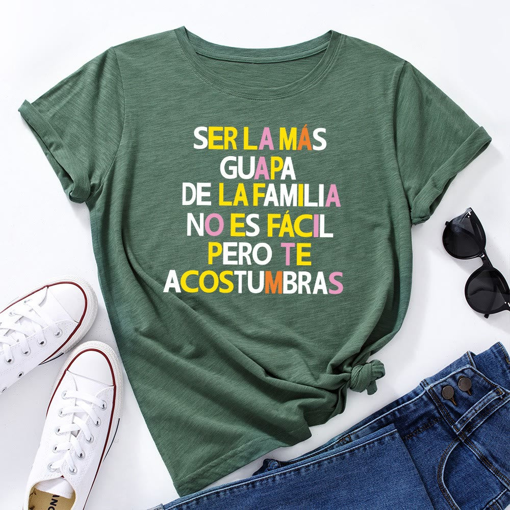 Plusock Plus Size Creative Letter Print T-shirt - Army Green - 5XL - image 5