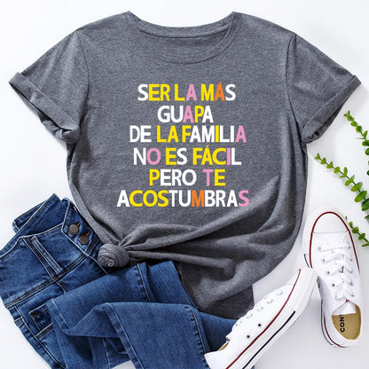 Plusock Plus Size Creative Letter Print T-shirt - Dark Grey - 5XL - image 6