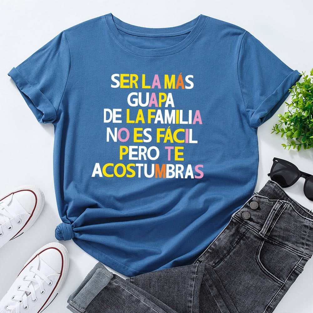 Plusock Plus Size Creative Letter Print T-shirt - Royal Blue - 5XL - image 4
