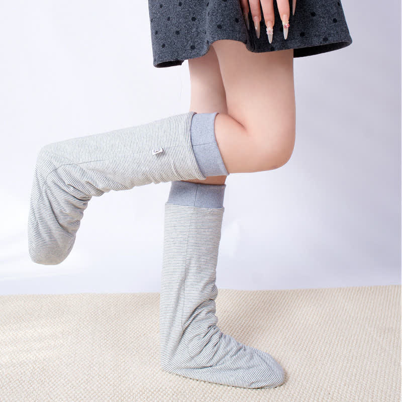 Plusock Cotton Stripe Cozy Sleep Socks - image 3