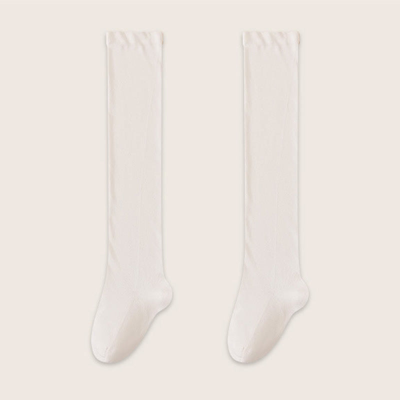 Plusock Cozy Solid Cotton Thigh High Sleep Socks(2 Pairs) - White - EU39-45(US6-11) - image 4