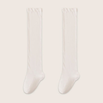 Plusock Cozy Solid Cotton Thigh High Sleep Socks(2 Pairs) - White - EU39-45(US6-11) - image 4
