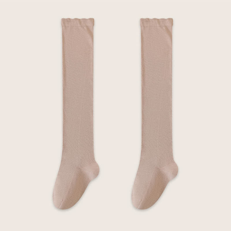 Plusock Cozy Solid Cotton Thigh High Sleep Socks(2 Pairs) - Red - EU39-45(US6-11) - image 6