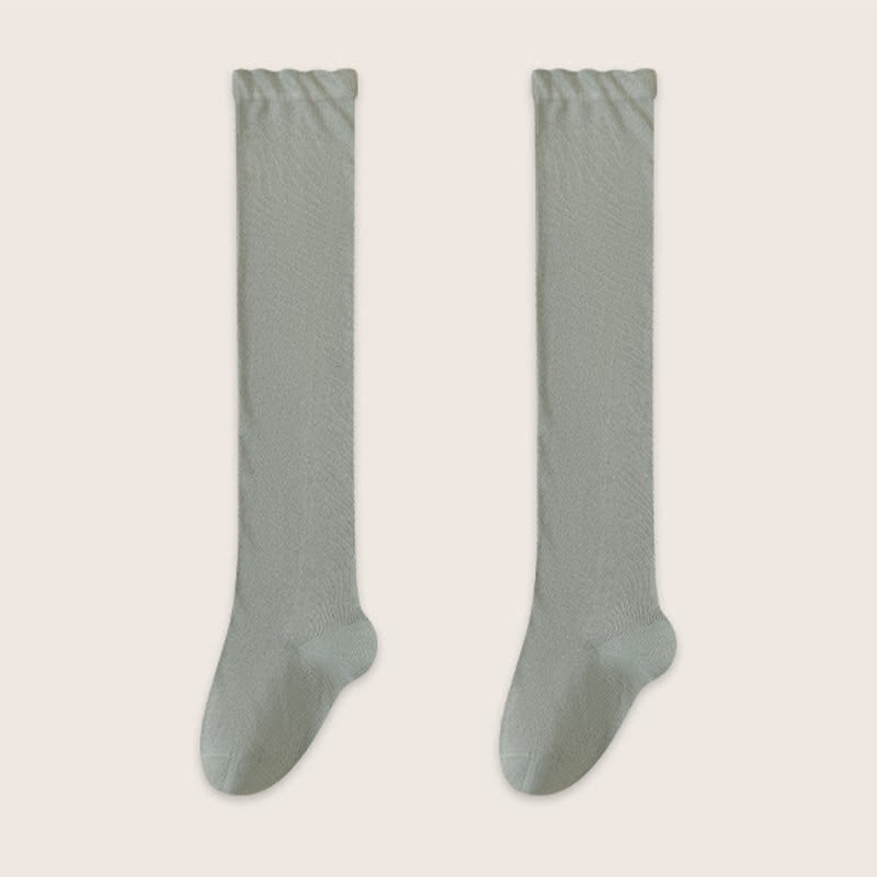 Plusock Cozy Solid Cotton Thigh High Sleep Socks(2 Pairs) - Green - EU39-45(US6-11) - image 7