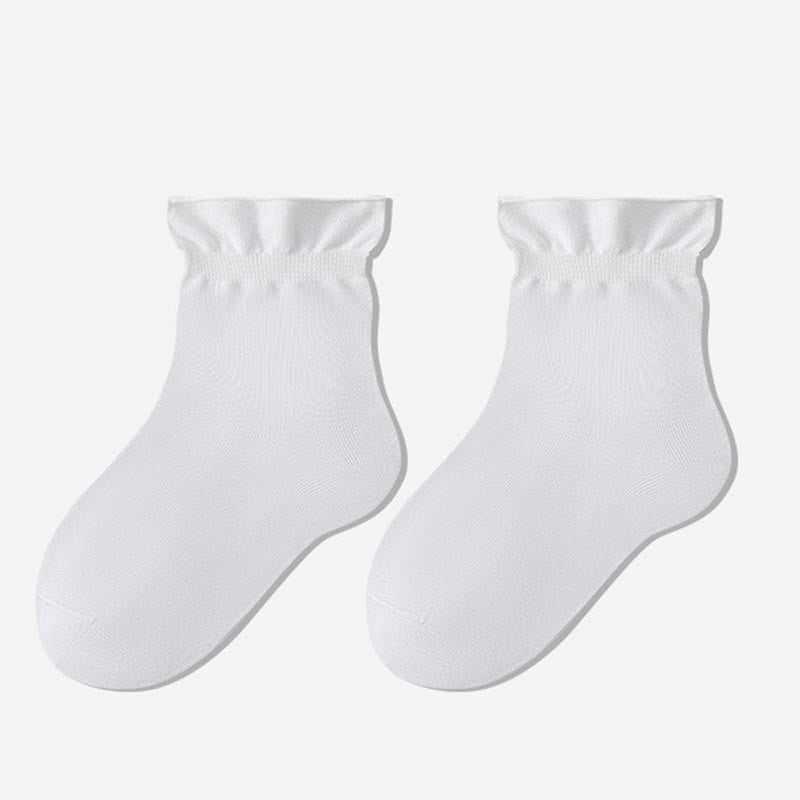 Plusock Casual Solid Color Sleep Socks(3 Pairs) - White - EU35-39(US2-6) - image 4