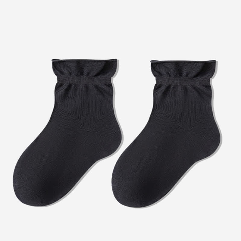 Plusock Casual Solid Color Sleep Socks(3 Pairs) - Dark Grey - EU35-39(US2-6) - image 9