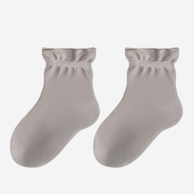 Plusock Casual Solid Color Sleep Socks(3 Pairs) - Grey - EU35-39(US2-6) - image 5