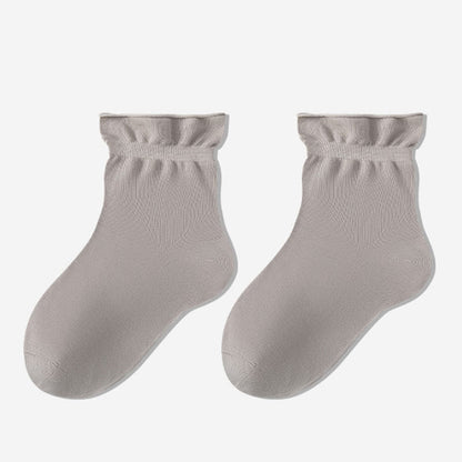 Plusock Casual Solid Color Sleep Socks(3 Pairs) - Grey - EU35-39(US2-6) - image 5