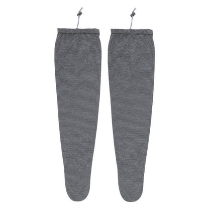 Plusock Minimal Ribbed Overknee Sleep Socks - Black - L - image 5