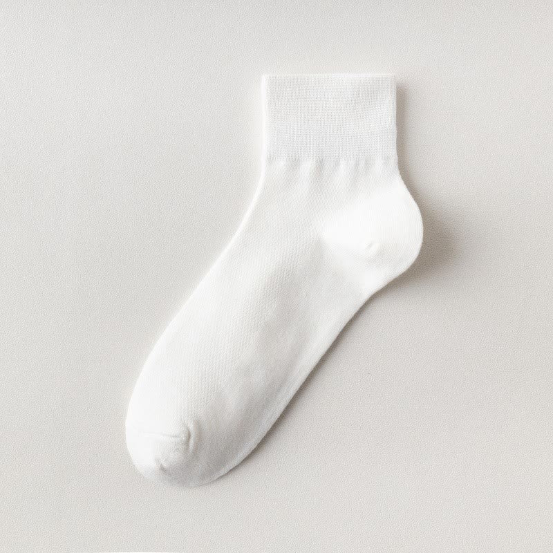 Plusock Cotton Breathable Quarter Socks(6 Pairs) - White - EU45-50(US11-15) - image 15