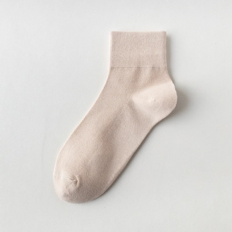 Plusock Cotton Breathable Quarter Socks(6 Pairs) - Khaki - EU45-50(US11-15) - image 19