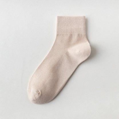 Plusock Cotton Breathable Quarter Socks(6 Pairs) - Khaki - EU45-50(US11-15) - image 19
