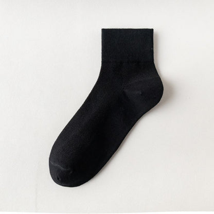 Plusock Cotton Breathable Quarter Socks(6 Pairs) - Black - EU45-50(US11-15) - image 14