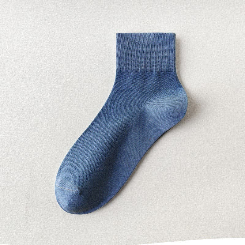 Plusock Cotton Breathable Quarter Socks(6 Pairs) - Royal Blue - EU45-50(US11-15) - image 17