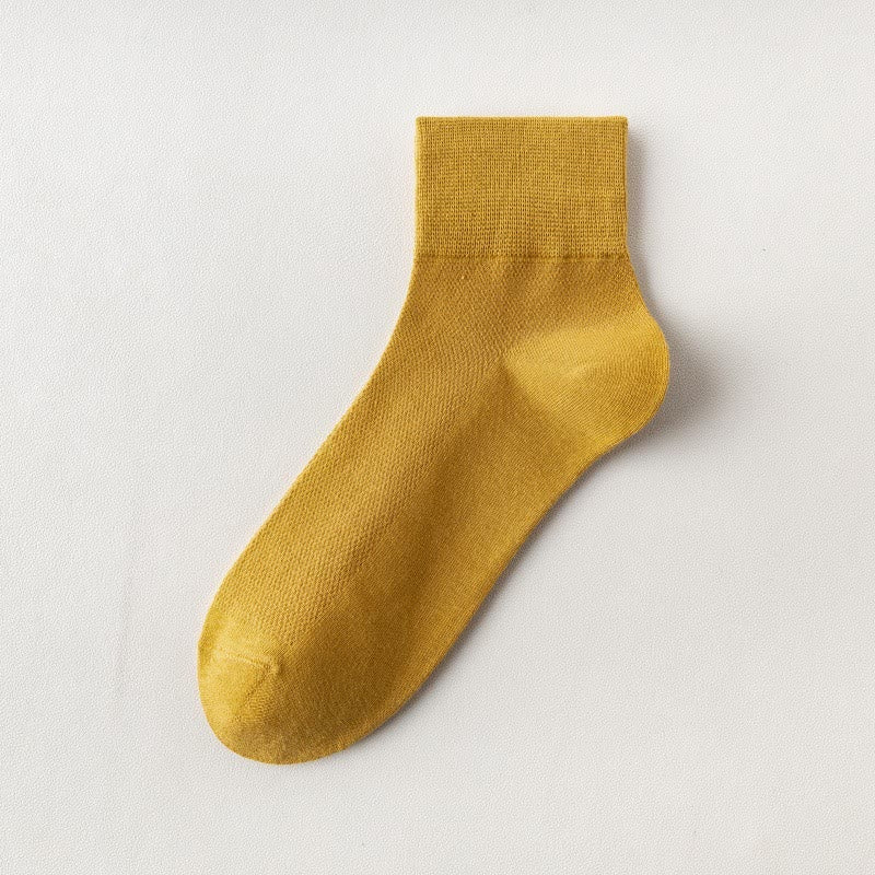 Plusock Cotton Breathable Quarter Socks(6 Pairs) - Caramel - EU45-50(US11-15) - image 18