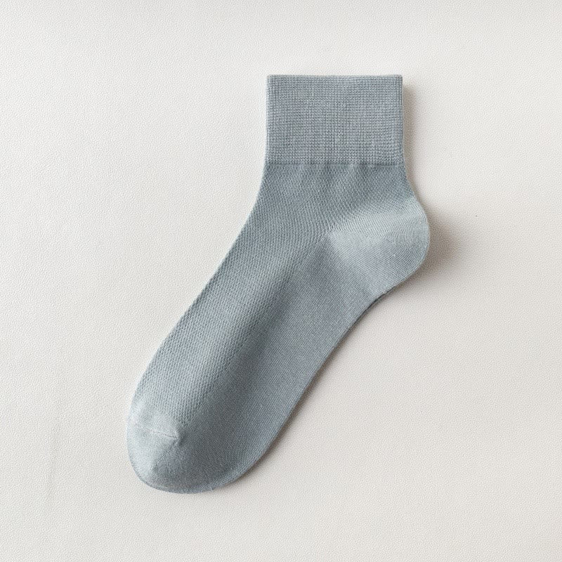 Plusock Cotton Breathable Quarter Socks(6 Pairs) - Light Blue - EU45-50(US11-15) - image 24