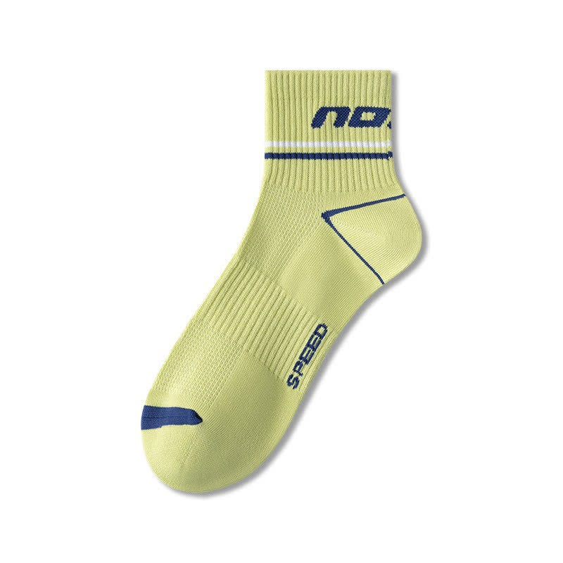 Plusock Sport Mesh Cushion Quarter Socks(5 Pairs) - Green - EU38-44(US5-10) - image 1