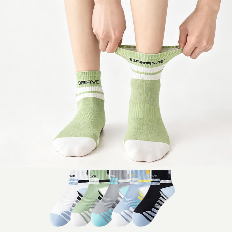 Plusock Brave Ribbed Sport Quarter Socks(5 Pairs) - image 0