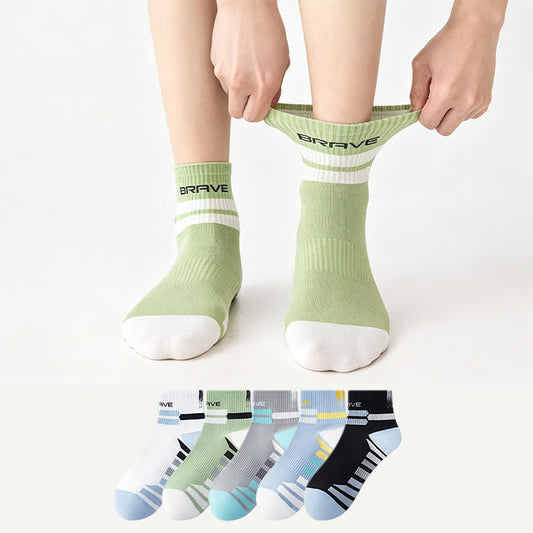 Plusock Brave Ribbed Sport Quarter Socks(5 Pairs) - image 0