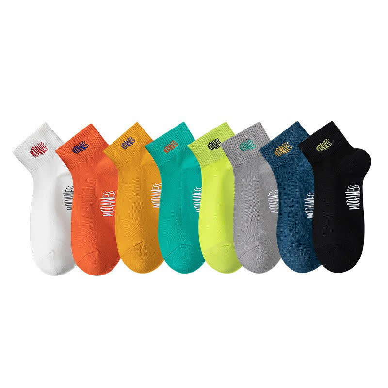 Plusock Breathable Cotton Ankle Socks(8 Pairs) - Multicolor - EU38-45(US5-11) - image 10