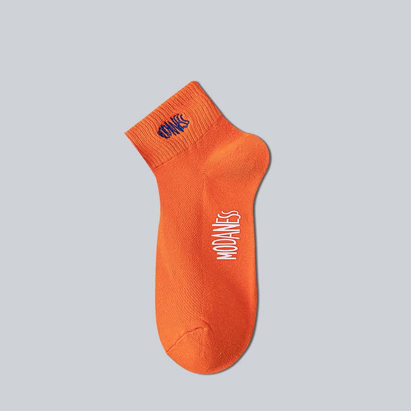Plusock Breathable Cotton Ankle Socks(8 Pairs) - Orange - EU38-45(US5-11) - image 5