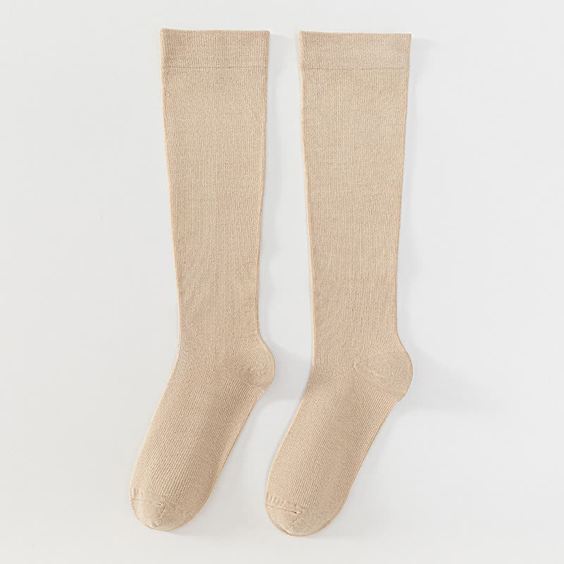 Plusock Plus Size Solid Bamboo Compression Socks - Nude - 5XL - image 5