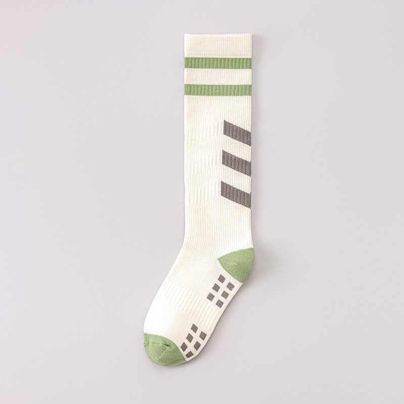 Plusock Geometric Colorblock Compression Socks(3 Pairs) - Beige - EU36-40(US3-7) - image 6