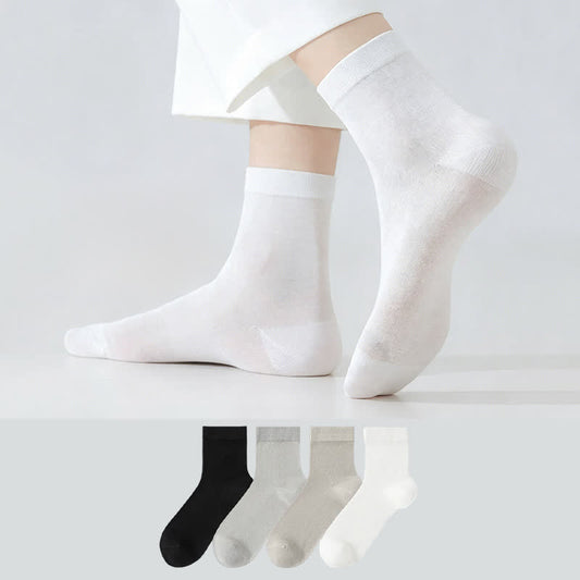 Plusock Silk Soft Casual Quarter Socks (4 Pairs) - image 0