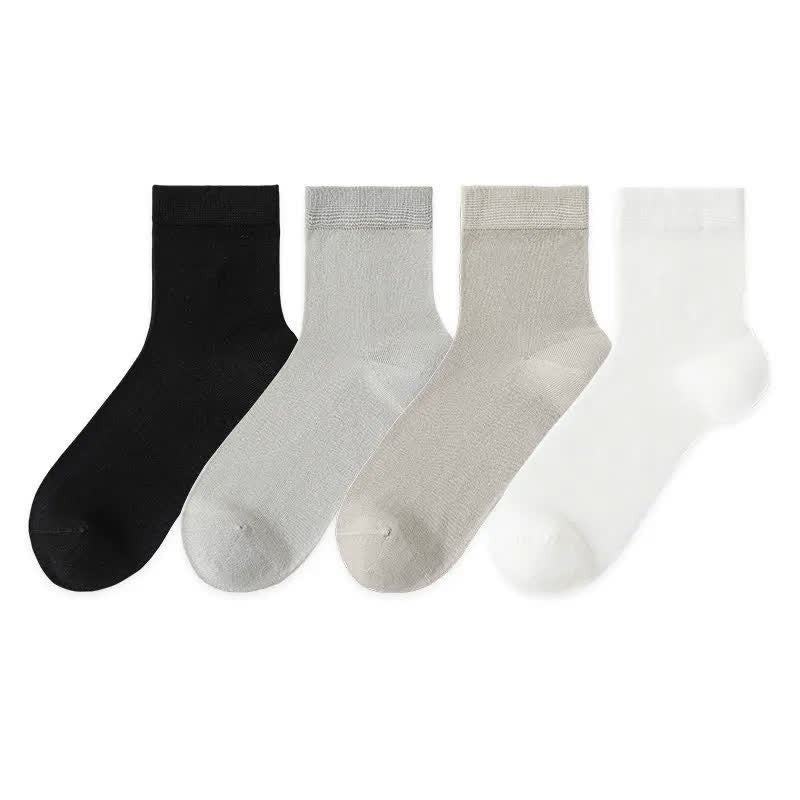 Plusock Silk Soft Casual Quarter Socks (4 Pairs) - Multicolor - EU38-45(US5-11) - image 6