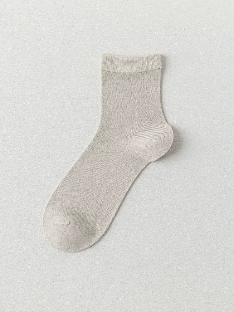 Plusock Silk Soft Casual Quarter Socks (4 Pairs) - Khaki - EU38-45(US5-11) - image 3