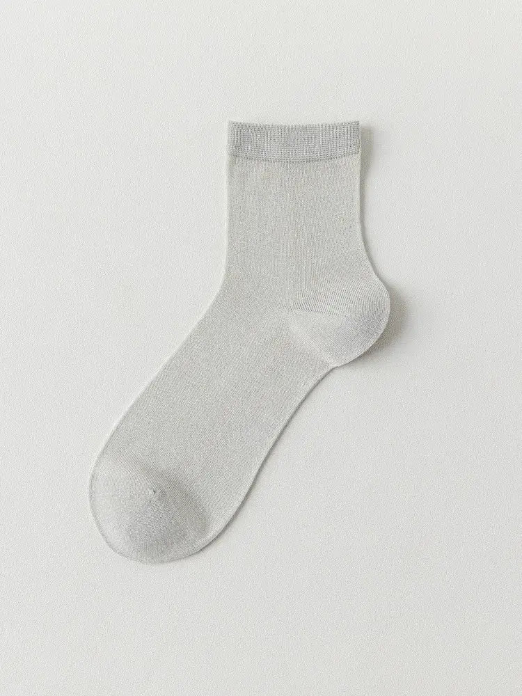 Plusock Silk Soft Casual Quarter Socks (4 Pairs) - Grey - EU38-45(US5-11) - image 4