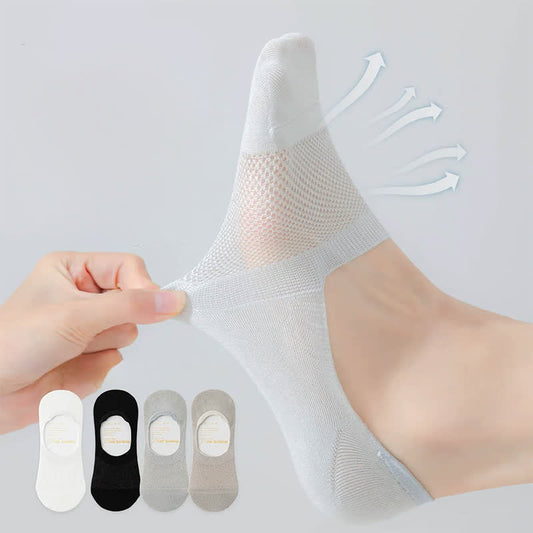 Plusock Silk Invisible Loafer No Show Socks (4 Pairs) - image 0