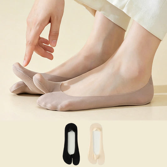 Plusock Ice Silk Tabi No Show Socks(4 Pairs) - image 0