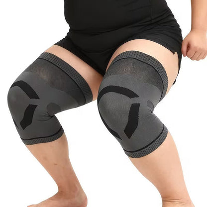 Plusock Breathable Knit Knee Brace - Black - 5XL/6XL - image 2