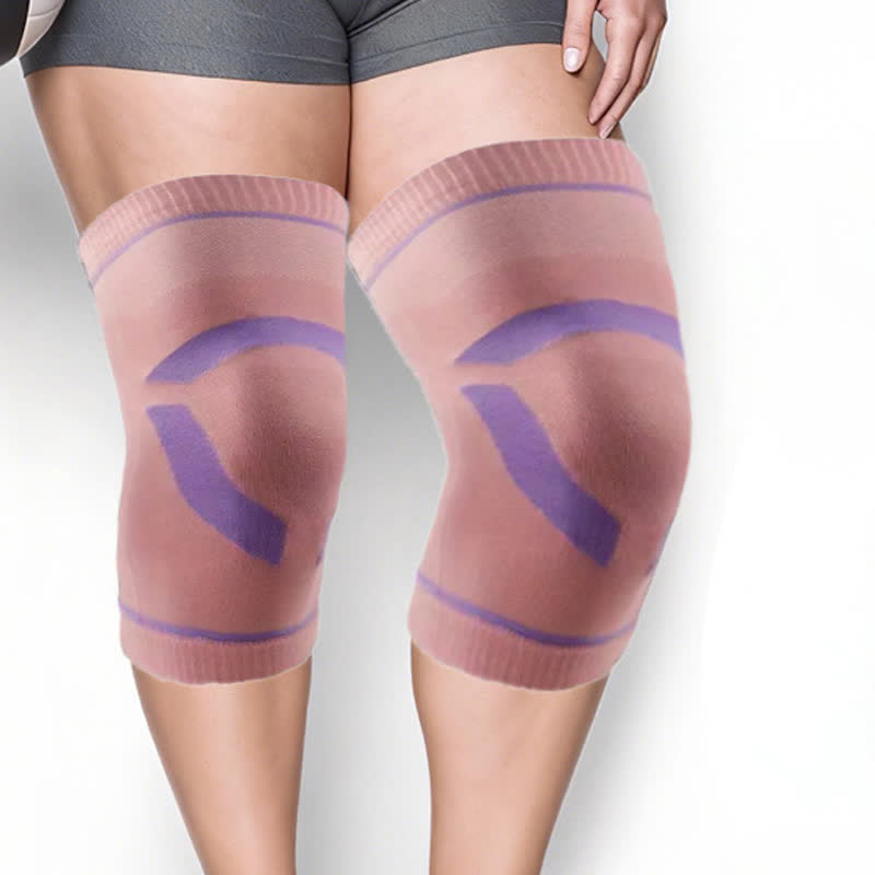 Plusock Breathable Knit Knee Brace - Pink - 5XL/6XL - image 1
