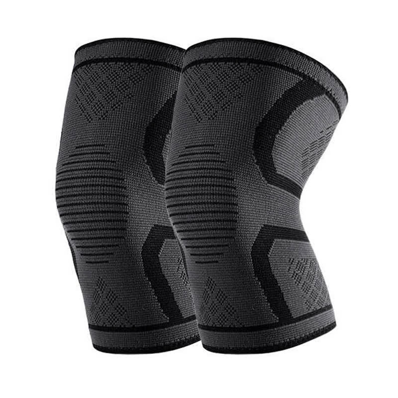 Plusock Dual Support Knit Knee Braces - Black - 3XL - image 5