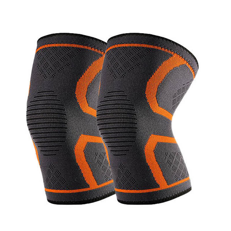 Plusock Dual Support Knit Knee Braces - Orange - 3XL - image 4