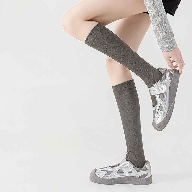 Plusock Plus Size Solid Bamboo Compression Socks - image 1