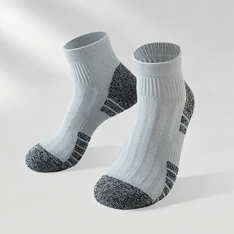 Plusock Cushioned Quarter Compression Socks(3 Pairs) - Light Gray - EU38-44(US5-10) - image 3