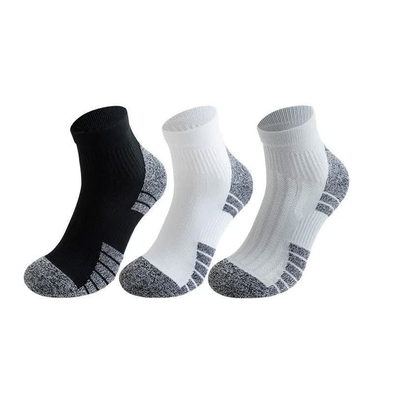 Plusock Cushioned Quarter Compression Socks(3 Pairs) - Multicolor - EU38-44(US5-10) - image 1