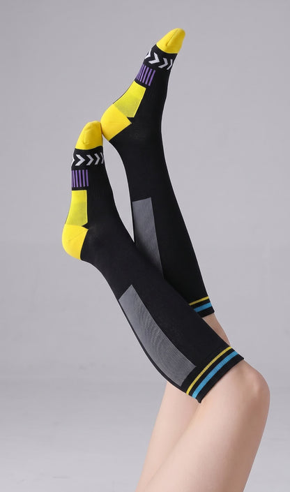 Plusock Sport Stripe Compression Socks(2 Pairs) - Black-B - EU36-40(US3-7) - image 7