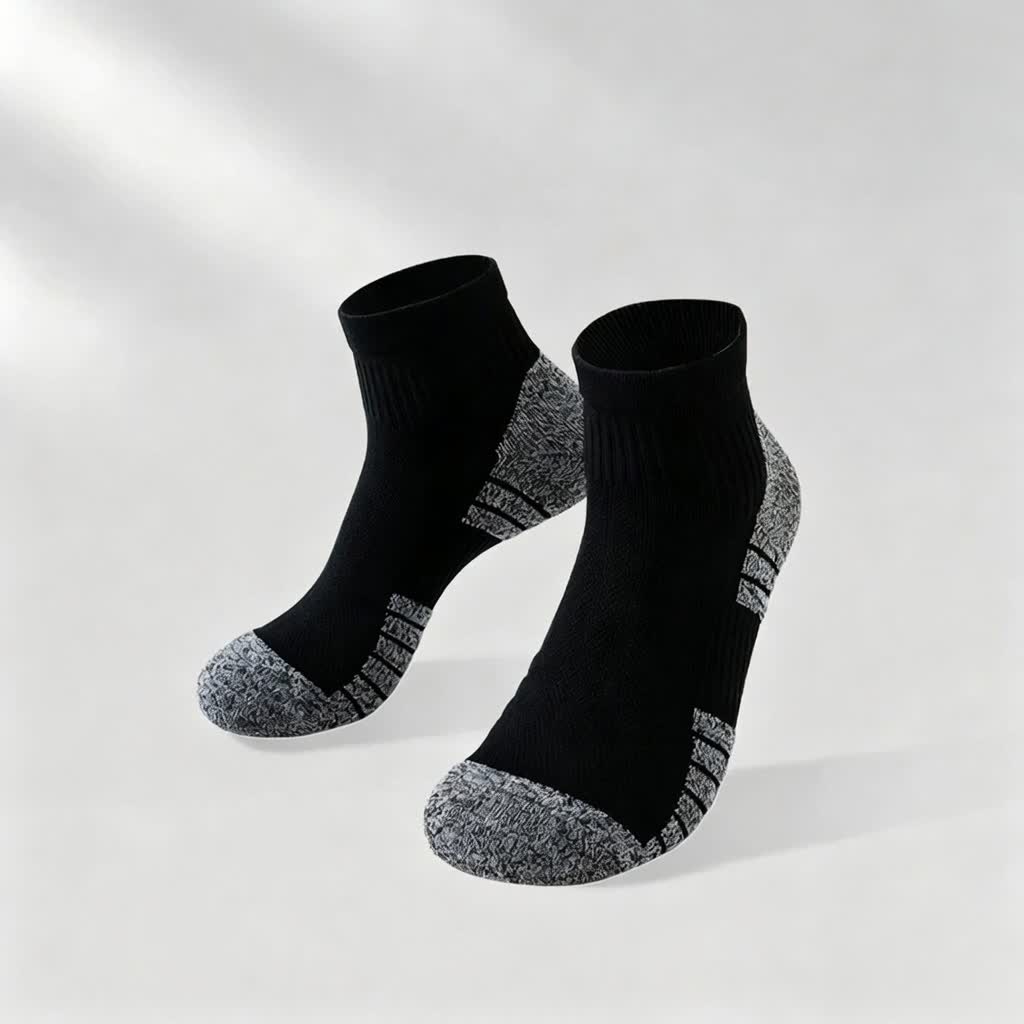Plusock Cushioned Quarter Compression Socks(3 Pairs) - Black - EU38-44(US5-10) - image 4
