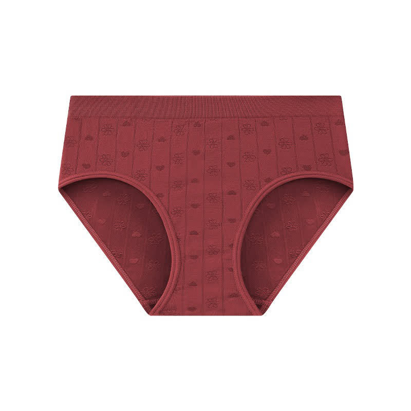 Plusock Seamless Ribbed High Waist Panty(3 Packs) - Wine - XL - image 5