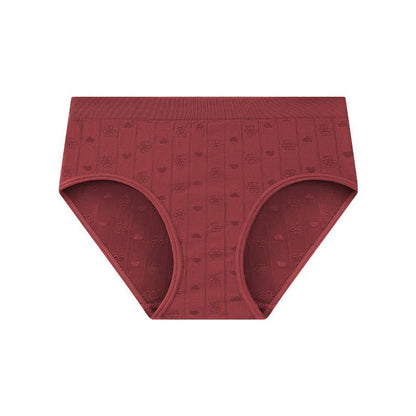 Plusock Seamless Ribbed High Waist Panty(3 Packs) - Wine - XL - image 5