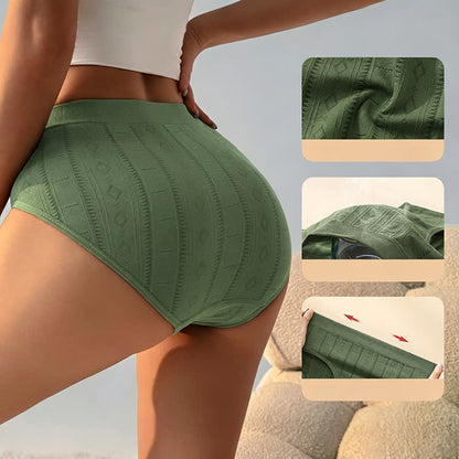 Plusock Seamless Ribbed High Waist Panty(3 Packs) - image 2