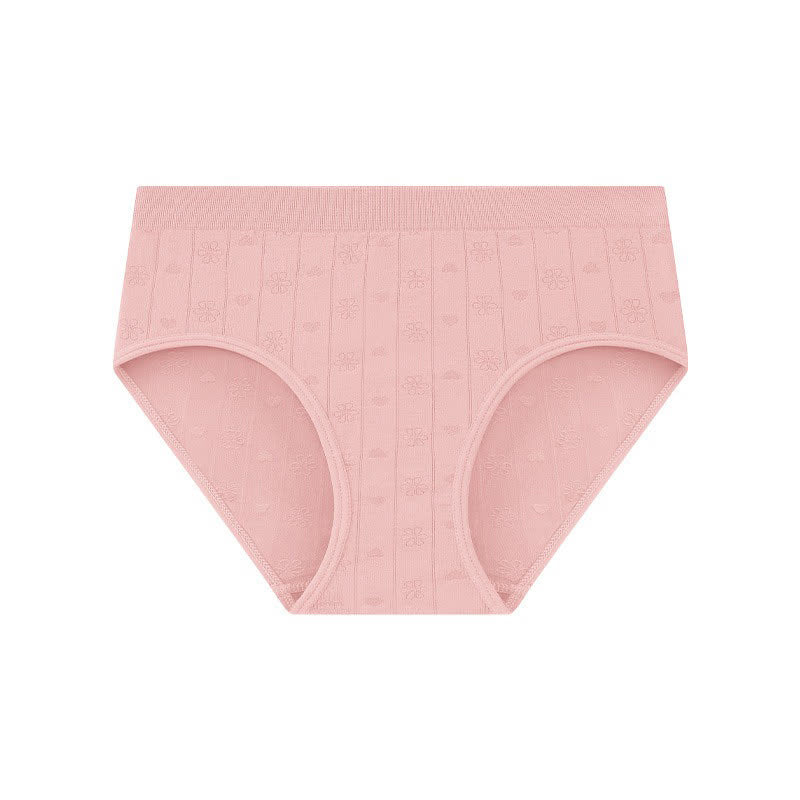 Plusock Seamless Ribbed High Waist Panty(3 Packs) - Pink - XL - image 6